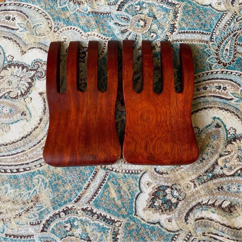 Vintage Wooden Salad Tongs